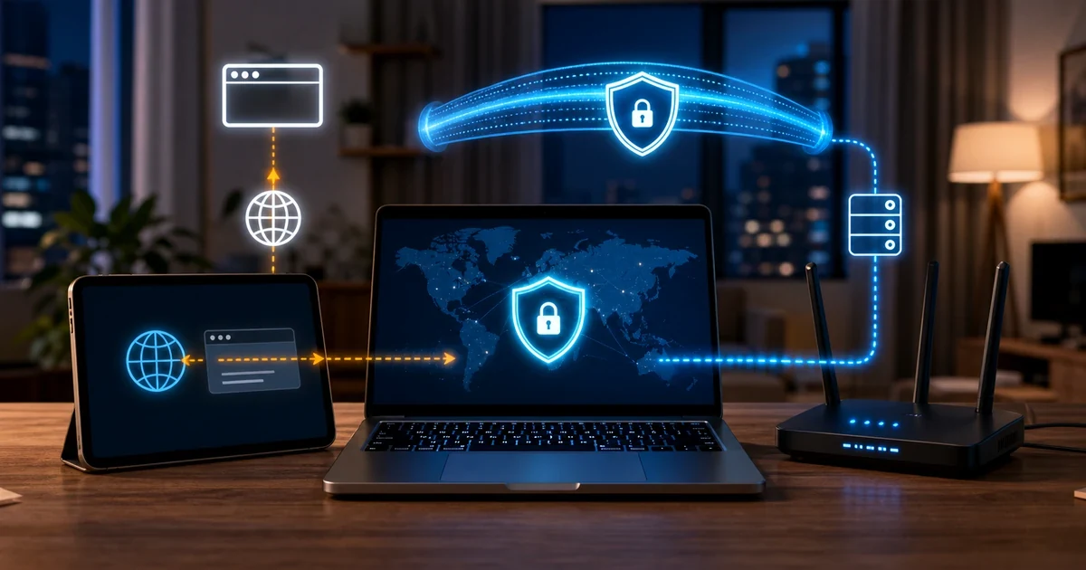 Como funciona una VPN en Espana tunel cifrado DNS IP operador y router