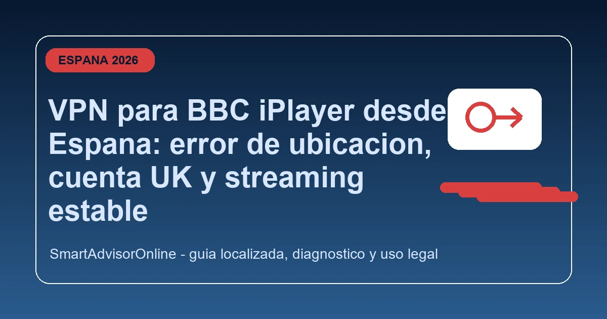 Diagnostico de BBC iPlayer con VPN desde Espana