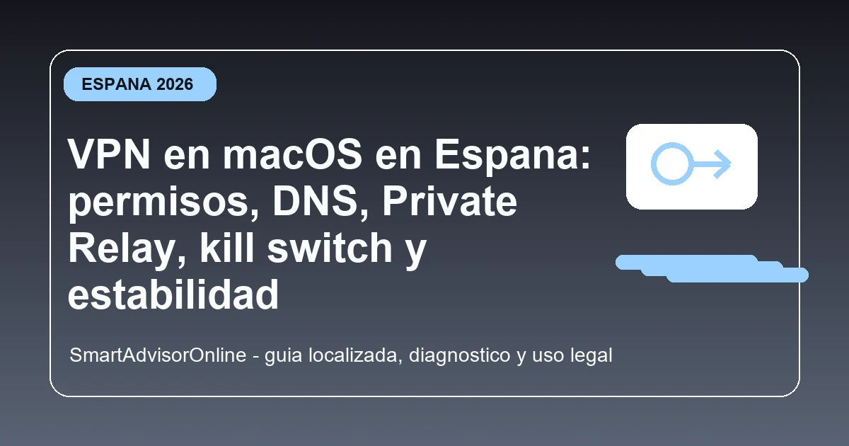 VPN en macOS en Espana con privacidad y diagnostico de red