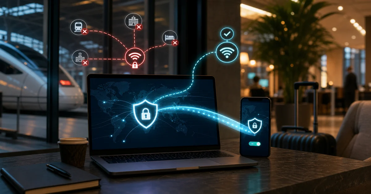 VPN en redes restringidas de hotel universidad oficina y Wi-Fi publico