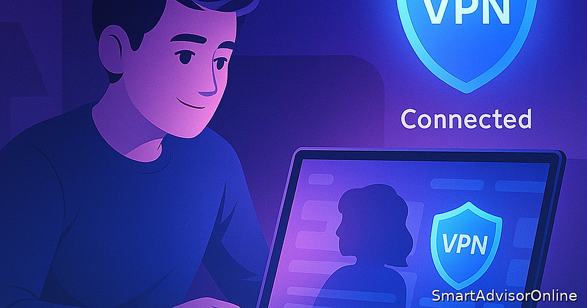 Running a VPN speed test on a laptop